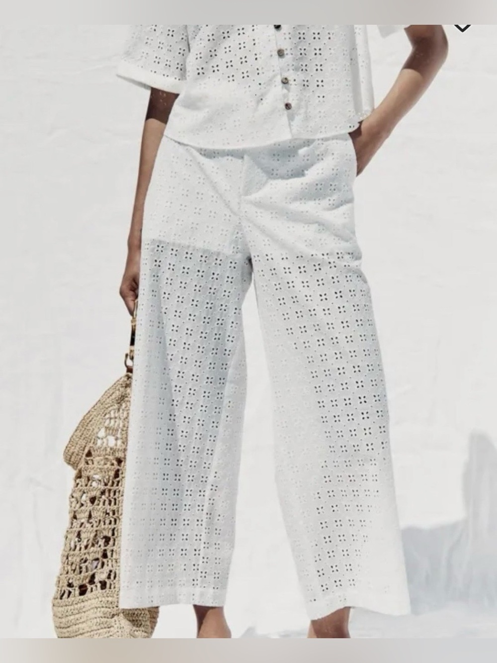 ZARA OPENWORK EMBROIDERY
CULOTTES NWT
Color: WHITE * Size: XL